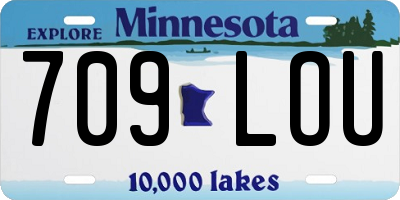 MN license plate 709LOU