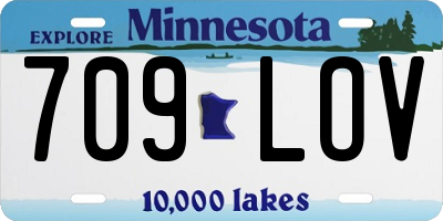 MN license plate 709LOV