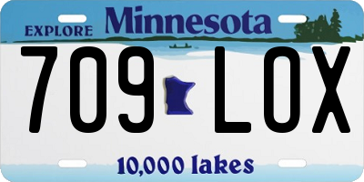 MN license plate 709LOX