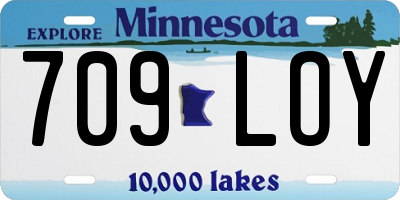 MN license plate 709LOY