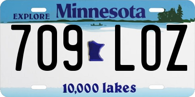MN license plate 709LOZ