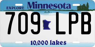 MN license plate 709LPB