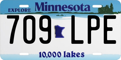 MN license plate 709LPE