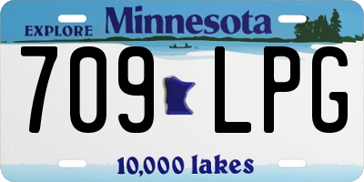 MN license plate 709LPG