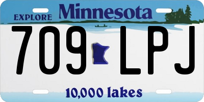 MN license plate 709LPJ