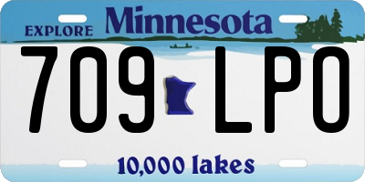 MN license plate 709LPO