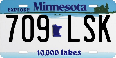 MN license plate 709LSK