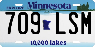 MN license plate 709LSM