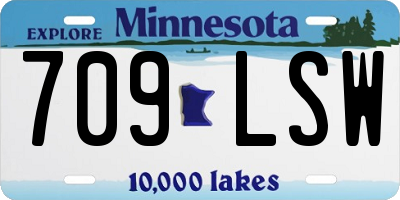 MN license plate 709LSW