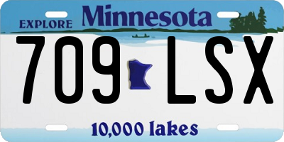 MN license plate 709LSX