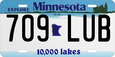 MN license plate 709LUB
