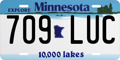 MN license plate 709LUC