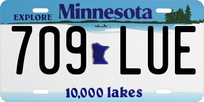 MN license plate 709LUE