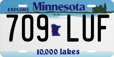 MN license plate 709LUF
