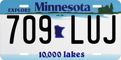 MN license plate 709LUJ