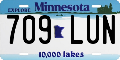 MN license plate 709LUN