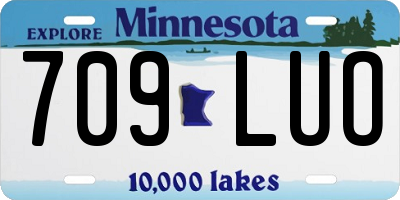 MN license plate 709LUO