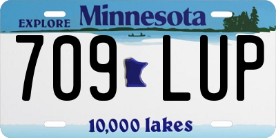 MN license plate 709LUP