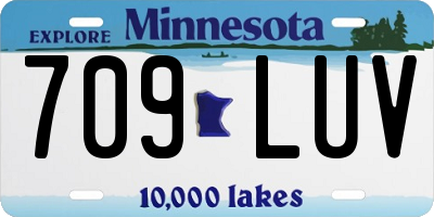 MN license plate 709LUV