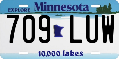 MN license plate 709LUW