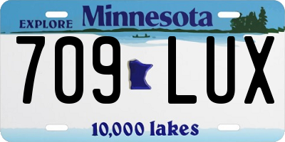 MN license plate 709LUX