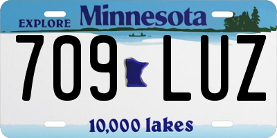 MN license plate 709LUZ