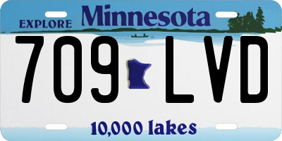 MN license plate 709LVD
