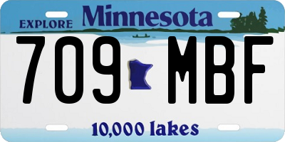 MN license plate 709MBF