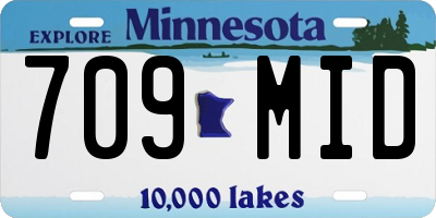 MN license plate 709MID