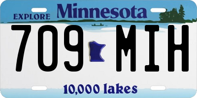MN license plate 709MIH