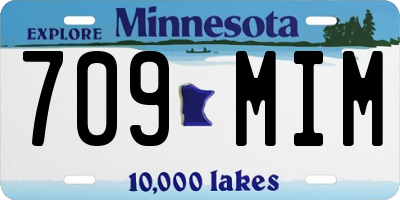 MN license plate 709MIM