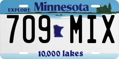 MN license plate 709MIX