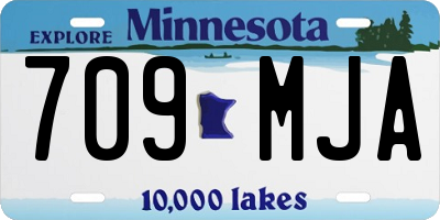 MN license plate 709MJA