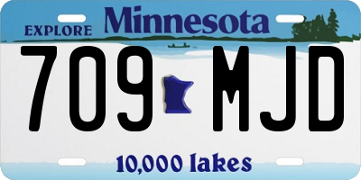 MN license plate 709MJD