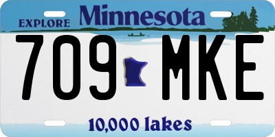 MN license plate 709MKE