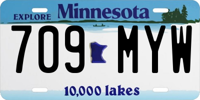 MN license plate 709MYW