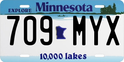 MN license plate 709MYX
