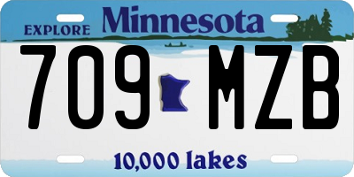 MN license plate 709MZB