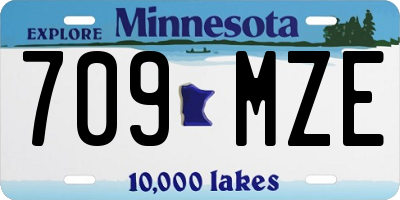 MN license plate 709MZE