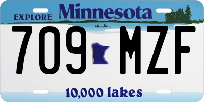 MN license plate 709MZF