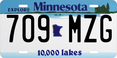 MN license plate 709MZG