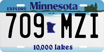 MN license plate 709MZI