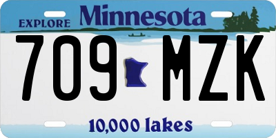 MN license plate 709MZK