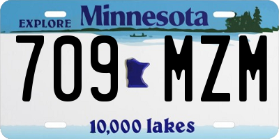 MN license plate 709MZM