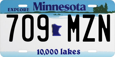 MN license plate 709MZN