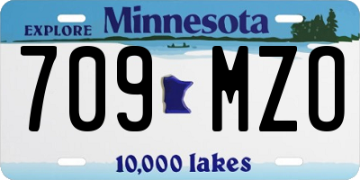 MN license plate 709MZO
