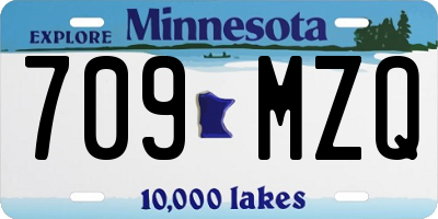 MN license plate 709MZQ