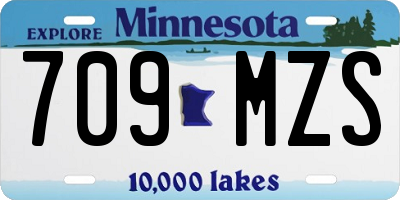 MN license plate 709MZS