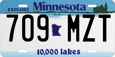 MN license plate 709MZT
