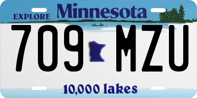 MN license plate 709MZU